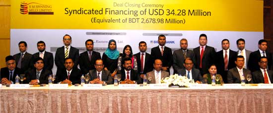 DHAKA BANK PARTICIPATES IN SYNDICATED FINANCING TO SM SPINNING MILLS